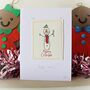 Two Embroidered Snowmen Christmas Cards, thumbnail 1 of 4