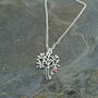Poppy Red Flower Tree Of Life Pendant Necklace, thumbnail 2 of 4