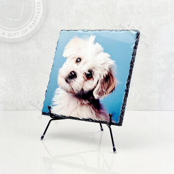 Premium Square Rock Photo Slate Personalised Photo Gift, 10 of 12