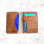 Cognac Fold Wallet – “Emergency Pizza Fund”, thumbnail 2 of 3