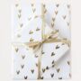 Gold Hearts Wrapping Paper, thumbnail 1 of 2