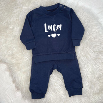 Personalised Name With Heart Baby Jogger Set, 5 of 7