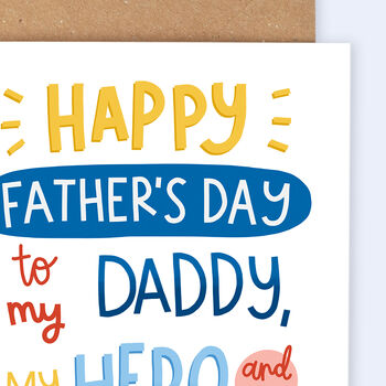 Personalised Father's Day Card For Daddy, 3 of 4