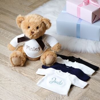 Personalised Keel Sherwood Medium Teddy Bear Soft Toy, 2 of 8