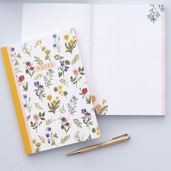 A5 Wild Flower Print Journal 100 Page Notebook, 7 of 10