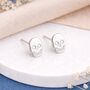 Sterling Silver Skull Stud Earrings – 8mm, thumbnail 1 of 5