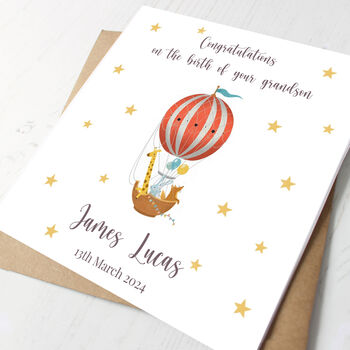 Personalised New Baby Grandparents Congratulations Card, 2 of 2