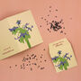 Floral Greetings Card With Borage Print And Seeds, thumbnail 1 of 6