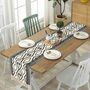 Table Runner Dining Table Geometric Design With Tassels, thumbnail 1 of 7