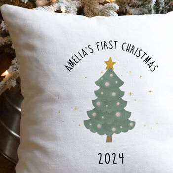 Personalised First Christmas Cushion, 2 of 2