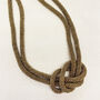 Fair Trade Handmade Glass Bead Knot Tube Necklace 55cm, thumbnail 4 of 10