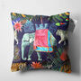 Abstract Elephant And Tiger Themed Cushion Cover, thumbnail 5 of 7