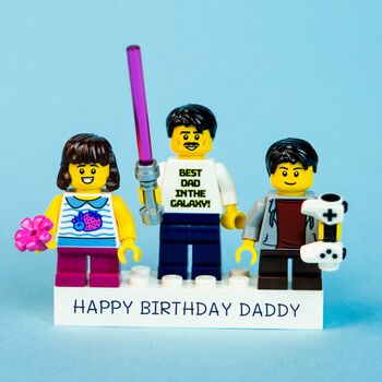 Personalised Lego® Brick Group Minifig Set For Couples And Family. Novelty Custom Gift, 2 of 12
