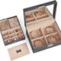 Two Tier Jewellery Storage Box Travel Case, thumbnail 7 of 8