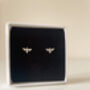 Sterling Silver Bee Stud Earrings, thumbnail 2 of 6
