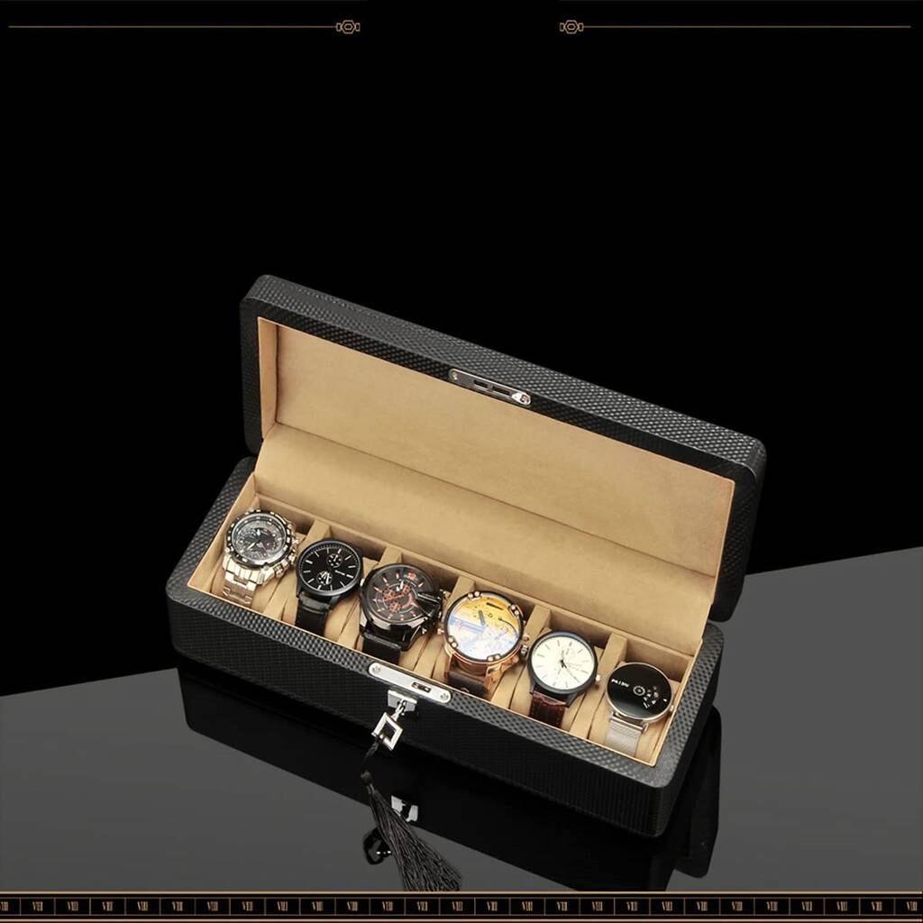 Six Slots Luxury Watch Collection Display Storage Case By Momentum