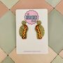 Hot Dog Glitter Resin Earrings, thumbnail 1 of 5