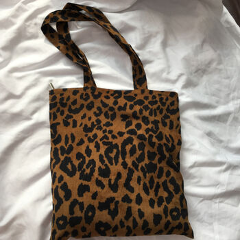 Leopard Print Shoulder School Tote Bags, 6 of 7