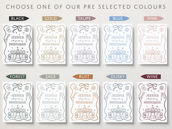 Personalised Will You Be My Bridesmaid Proposal Card, 4 of 5