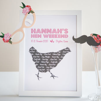 Personalised Hen Party Print, 6 of 6
