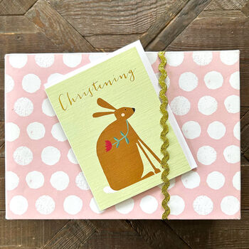 Mini Gold Foiled Christening Card, 3 of 4