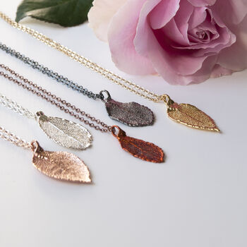 Rose Leaf Necklace Made From Real Rose Leaves, 2 of 12