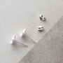 Sterling Silver Solid Star Stud Earrings, thumbnail 3 of 9
