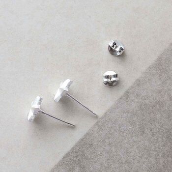 Sterling Silver Solid Star Stud Earrings, 3 of 9