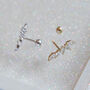 14 Carat Gold Angel Wing Helix Barbell Earring, thumbnail 4 of 4