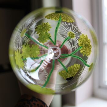 Dandelion Sunshine Painted Wine Glass, 4 of 10