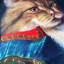 Royal Yellow Cat Classic Painting Cushion Cover, thumbnail 6 of 7