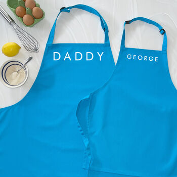 Personalised Dadddy And Me Apron Set, 4 of 9