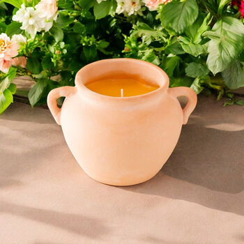 Terracotta Citronella Candle Outdoor Insect Repellent, 2 of 7