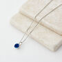Sapphire Blue Swarovski Crystal Pendant Necklace, thumbnail 4 of 4