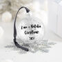 Personalised Couples Silver Christmas Bauble, thumbnail 2 of 4