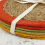 Respiin Set Of Six Seagrass And Jute Tablemats Brights, thumbnail 10 of 11