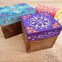 Hand Painted Set Of Three Mini Trinket Jewellery Box, thumbnail 9 of 11