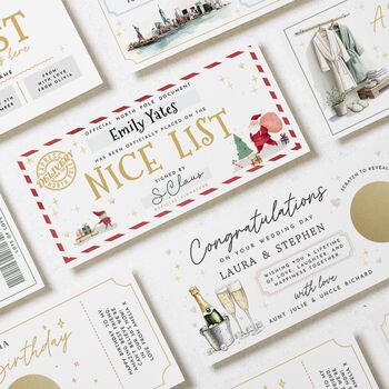 Personalised Santa Nice List Christmas Certificate, 4 of 4