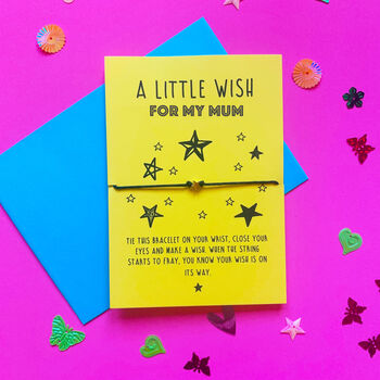 A Little Wish For My Kick Ass Mum Card Wish Bracelet, 2 of 7