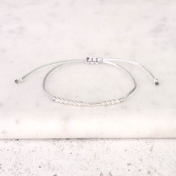 Sterling Silver 'Hugs' Morse Code Bracelet, 2 of 7