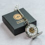 Steampunk Pocket Watch Silver; The Milburn, thumbnail 3 of 8