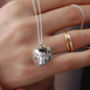 Personalised Hammered Sterling Silver Birthstone Locket, thumbnail 1 of 9