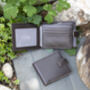 Men's Luxury Brown Leather Wallet Notecase Design Rfid Safe Personalised, thumbnail 1 of 6