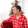 Family Xmas Personalised Embroidered Red Check Pyjamas, thumbnail 6 of 9