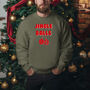 Jingle Balls Christmas Jumper In Dark Heather, thumbnail 10 of 12