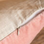 Pink Cotton Velvet Cushion Cover With Feston Stitch, thumbnail 5 of 5