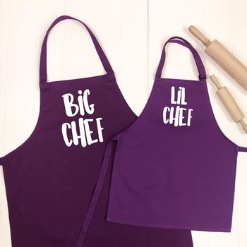 Big / Lil Chef Father And Son Apron Set, 7 of 8