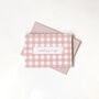 Sending Hugs Pink Gingham Mini Greetings Card, thumbnail 2 of 3