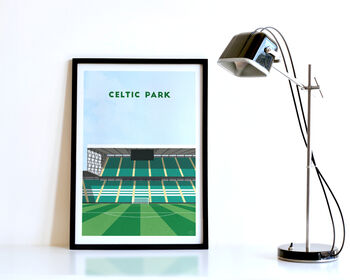 Contemporary Celtic Football Gift: Celtic Park Stadium Art Print, 3 of 6