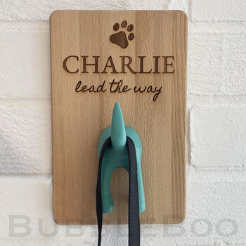 Personalised Dog Lead Hanger. Lead The Way, 5 of 7